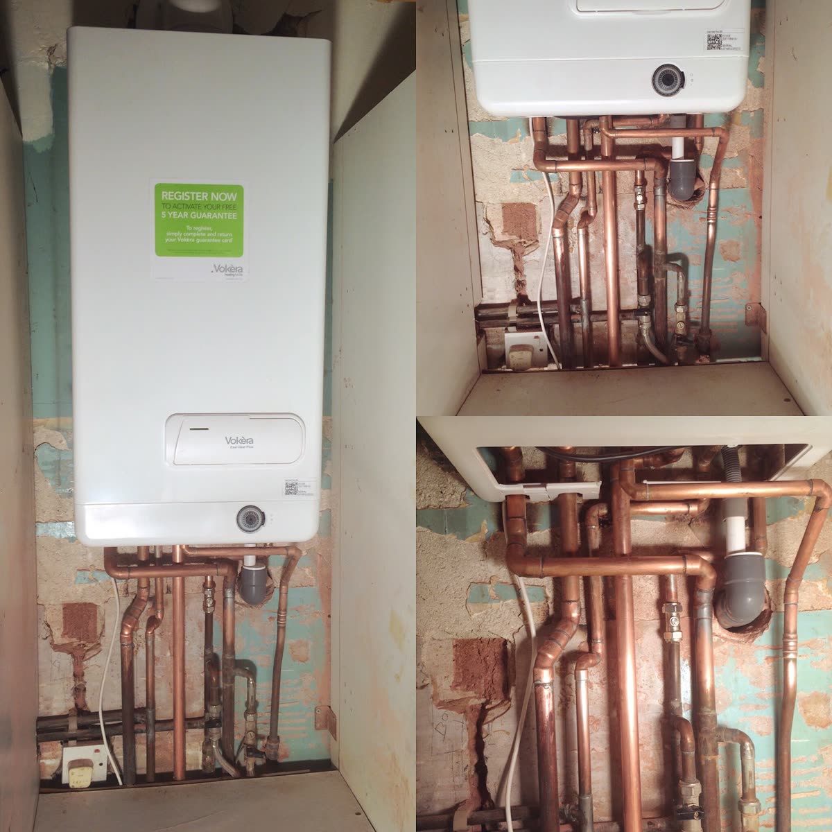 Boiler swap, before and after, installed by London Gas Maintenance